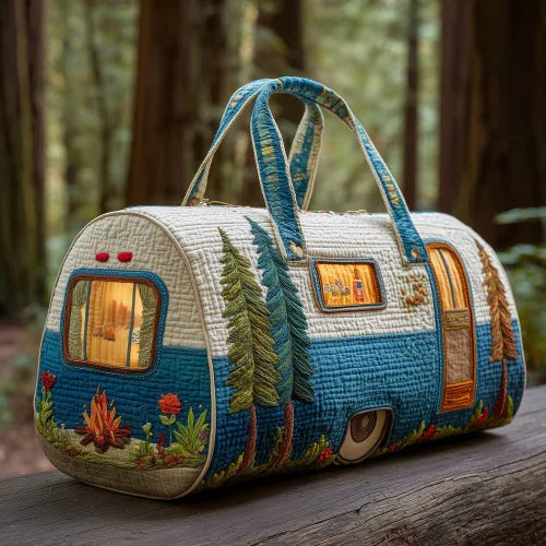 Adjustable Strap 3D Quilted Duffle Bag Large Capacity Sports Travel Tote