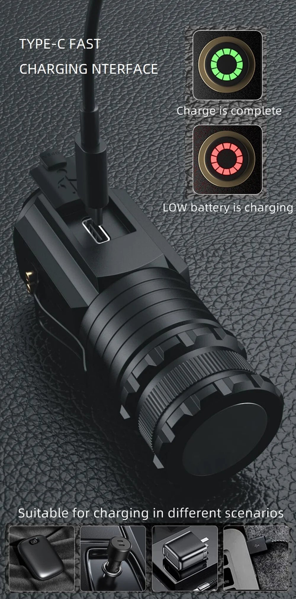 Mini 3 LED Rechargeable Flashlight With Magnetic Base