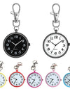 Moveable Pointer Watch Keychain for Women Men Trendy Electronic Clock Key Chain Child Gift Car Key Ring Accessories