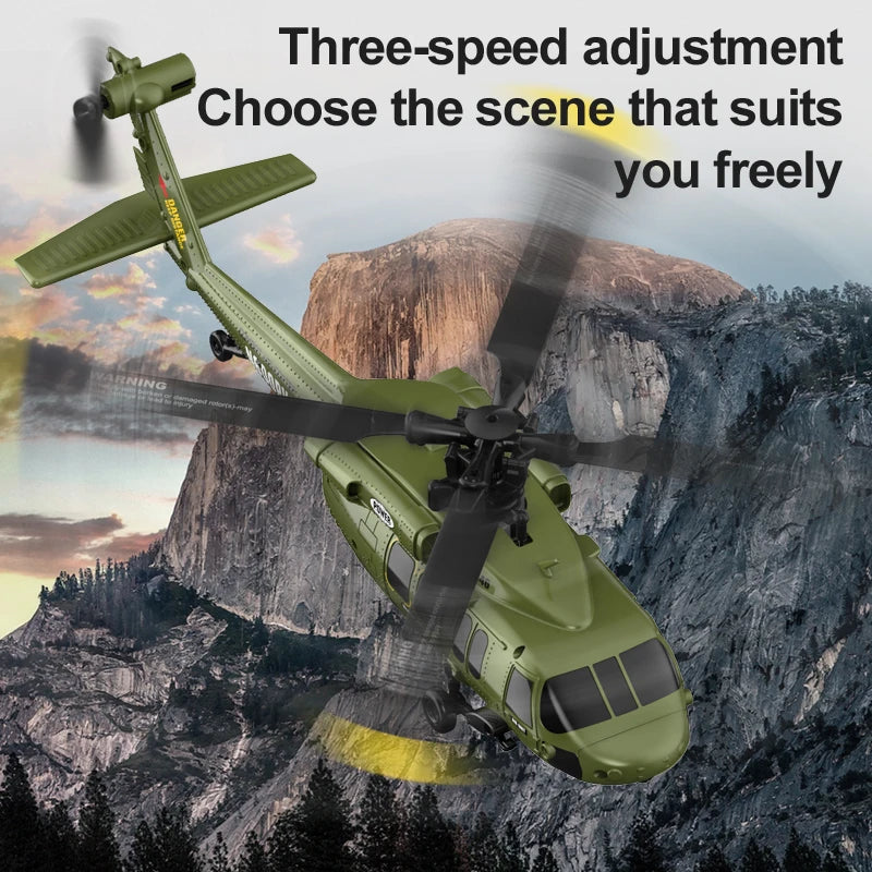 Remote Control Black Hawk Helicopter With Optical Flow Positioning