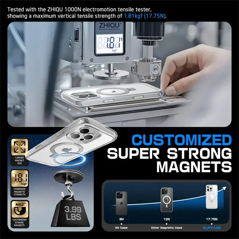 For iPhone 16 Pro Max Case with Camera Control Capture Button UB Mag Stand Series Slim Clear  MagSafe Phone Case