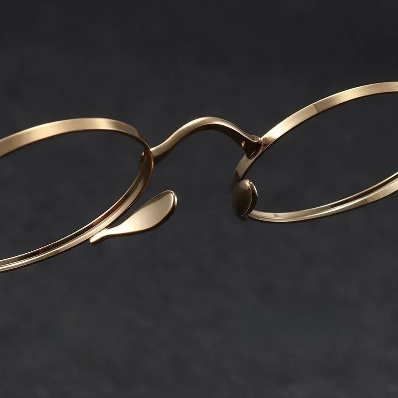 Ultra-Light Pure Titanium Wide-Rim Retro Round Eyewear Frame Myopia Prescription Eyeglasses Frame Men And Women 10518