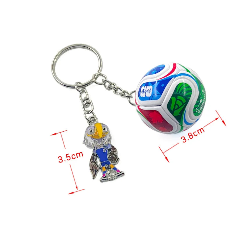 2026 Football Trophy Keychain Soccer Fan Backpack Charm Collectible