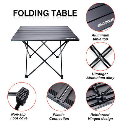 Outdoor Camping Table Ultralight Backpack Portable Folding Table High Load Carrying Hiking Beach Picnic Barbecue Durable