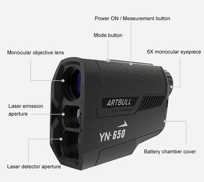 1000m Golf Rangefinder 650m Telescope with Flag-Lock Slope Pin Laser Distance Meter Hunting Outdoor