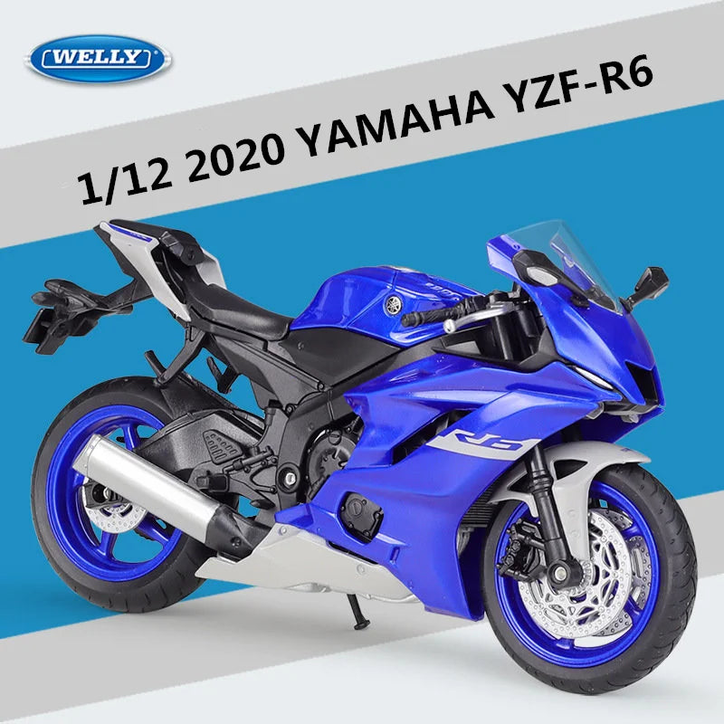 Diecast Yamaha YZF R6 Racing Motorcycle Model 1 to 12 Scale