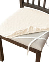 4pcs/set Stretch Dining Chair Seat Covers Jacquard Elastic Upholstered Chairs Cushion Slipcover Anti-Dirty Protector Removable