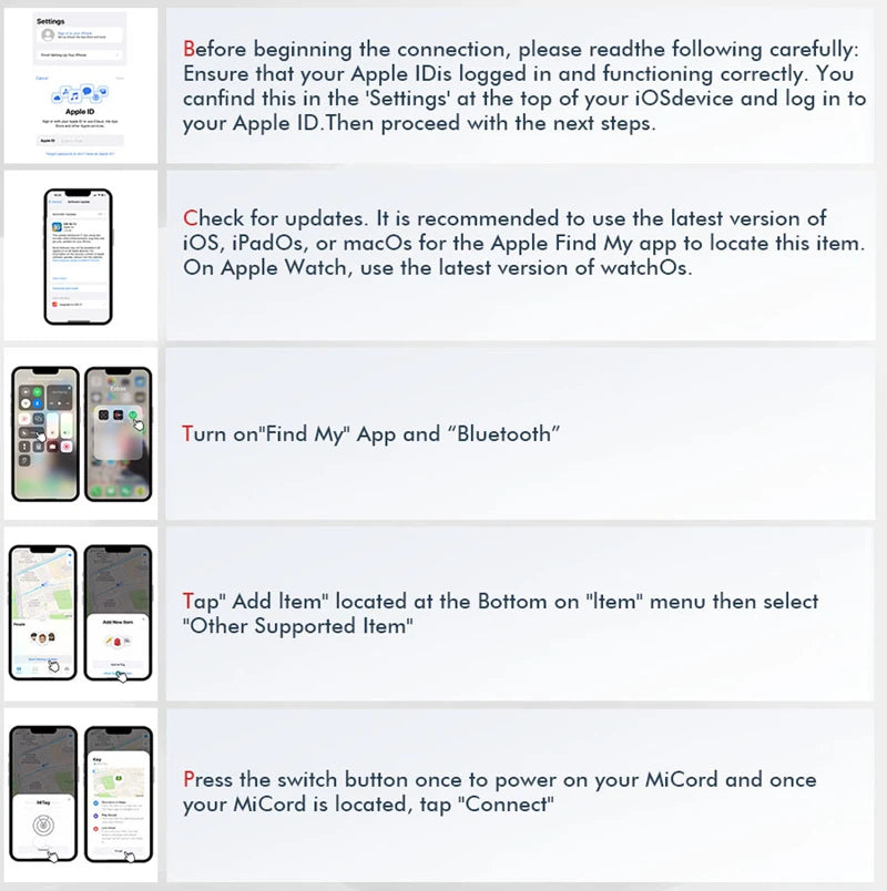 MiTag Smart Anti Lost Tracker For Apple Find My Bluetooth Global Position Systm Locator Ideal MFi Certified For Suitcases Wallet Travel Daily Use