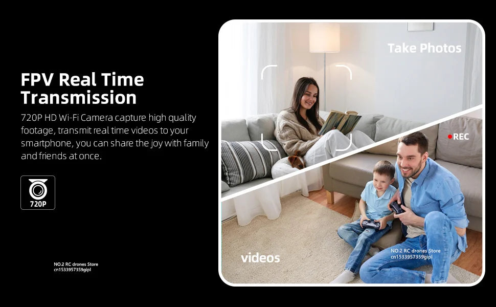 Remote Control Helicopter Drone 480P Camera Fighter UAV Land Air Mode Aircraft Brushless RC Drones for  Plane Toys