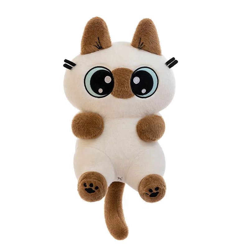 Kawaii Siamese Cat Plush Stuffed Doll Toy