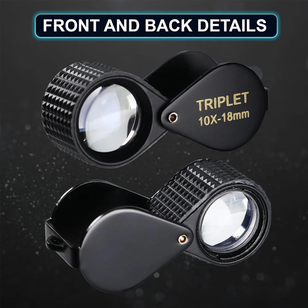 10X Hastings Triplet Jewelry Loupe Optical Glass Magnifier