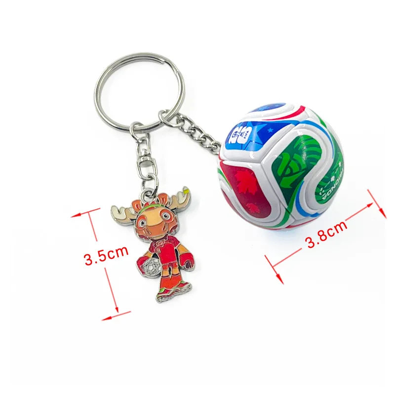 2026 Football Trophy Keychain Soccer Fan Backpack Charm Collectible