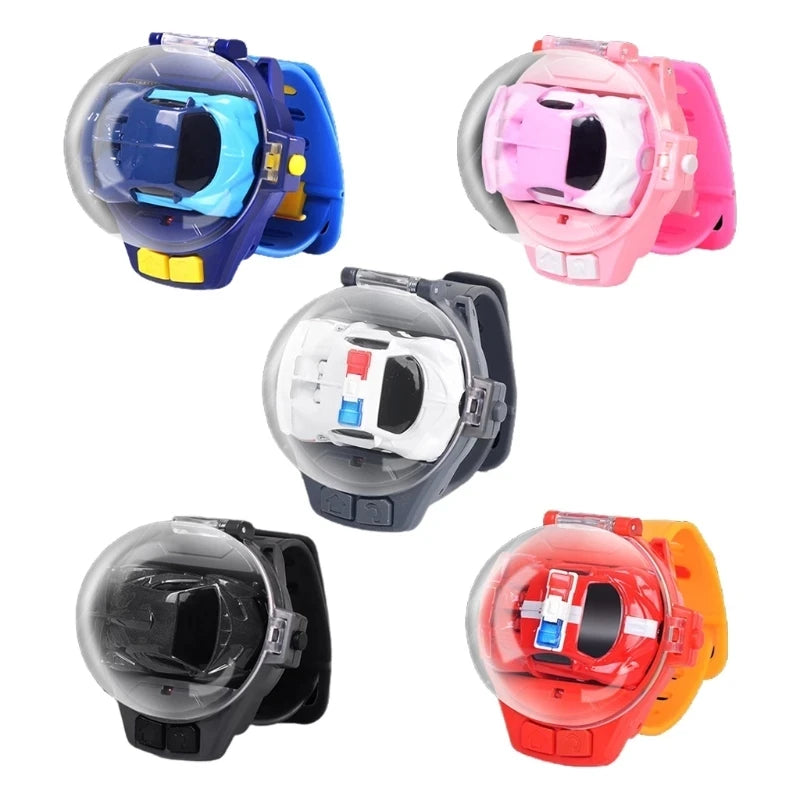 Children's Watch Remote Control Car Electric Alloy Mini Watch Car Parent Child Interaction 2.4G Remote Control Racing Toy Gift