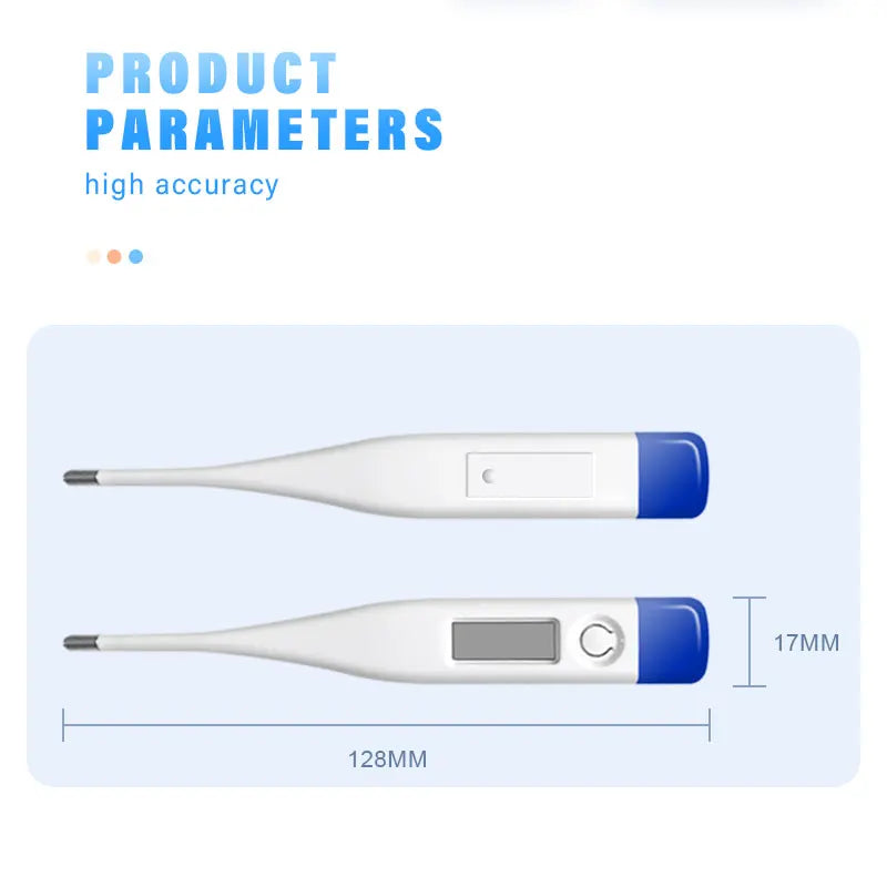 1 PC Digital Thermometer Good Quality Clinical Oral Underarm Rectal Test  Adult Fever Temperature Basal Rigid Tip Termometer