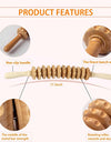 1 PC Wood Bendable Massage Roller Wooden Therapy Massager Tools,Lymphatic Drainage,Cellulite Trigger Point Manual Muscle Release