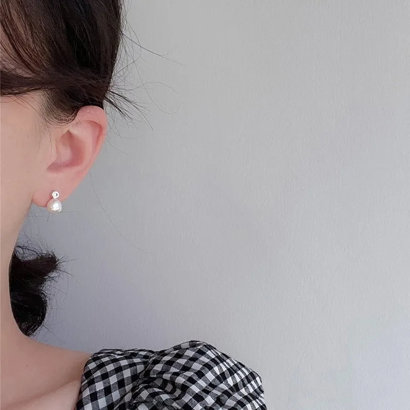 Elegant Water Drop Imitation Pearl Earrings