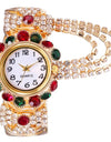 Women Watches Diamond-Embedded Elegant Quartz Watch Stylish Opening Luxury Creative Alloy Bracelet Watch