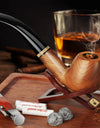Tobacco Pipe Set Handmade Wooden Smoking Pipe with Accessories and Gift Box