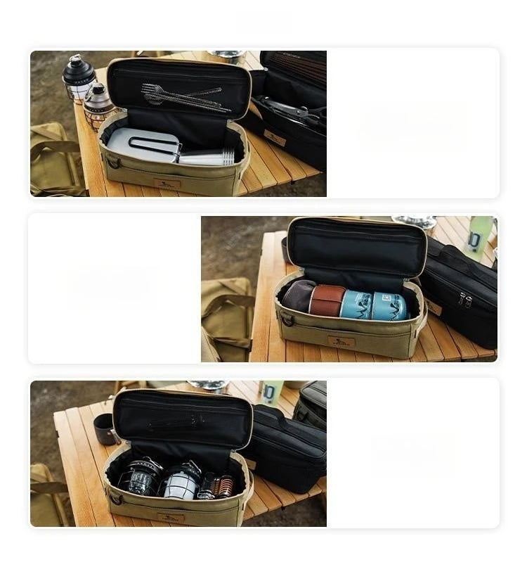 Outdoor Picnic Tableware Storage Bag Camping Barbecue Cooking Utensils Storage Bag Portable Waterproof  Storage Bag