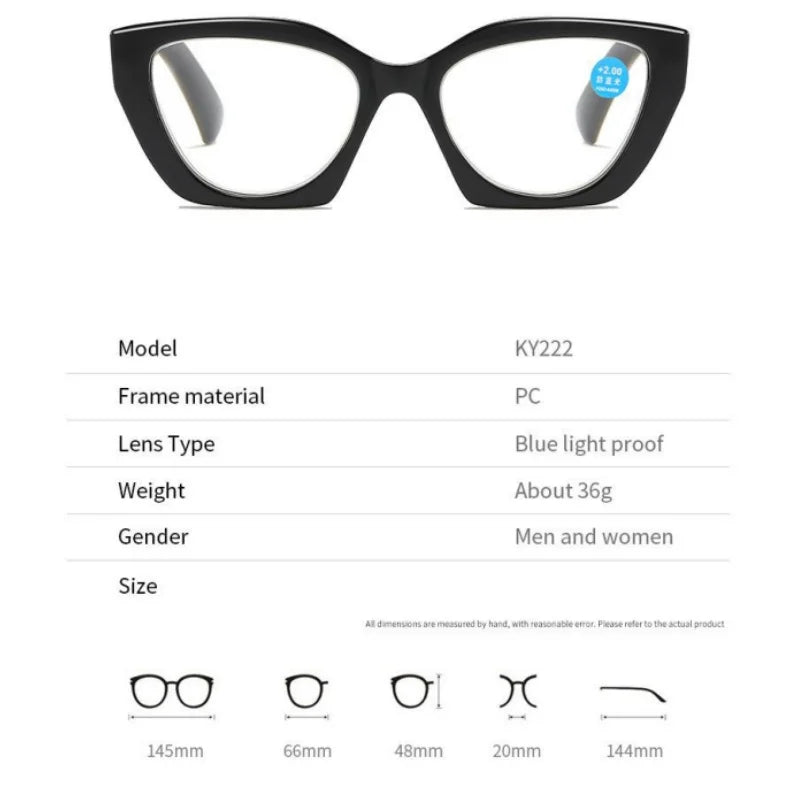 Retro Reading Glasses Butterfly Shaped Anti Blue Light Design Glasses Women Fashion Spring Eyeglasses Legs Reading Glass