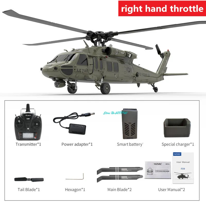 Professional Six Channel Brushless Remote Control Military Helicopter