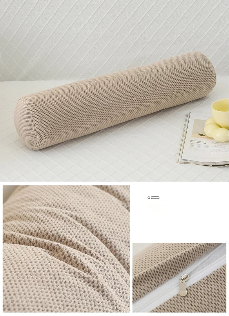 Body Pillow Pregnancy Pillows Chin Lumbar and Leg Support Stomach and Back Sleepers Adjustable Bendable Roll Pillow for Sleeping