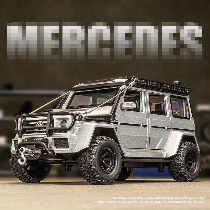 1:24 Alloy Diecast Toy Car Model G550 4X4 Adventure Edition Off Road Vehicle Model with Sound Light SUV Toy