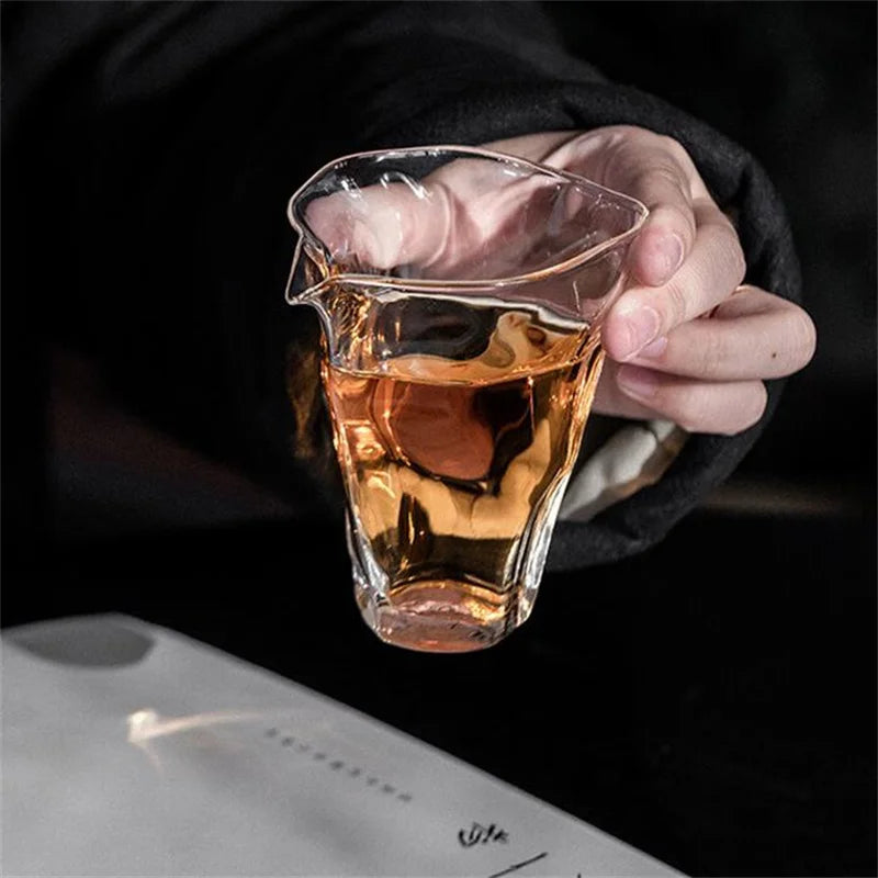 Japanese Style 150ml Kungfu Glass Tea Pitcher Fair Mug High Borosilicate Tea Cups Chahai Tea Set Accessories Teaware