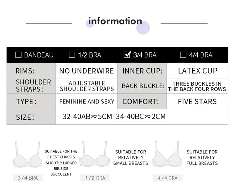 Women’s Fashion Lingerie Set – Comfortable Push-Up Bra & Antibacterial Panties