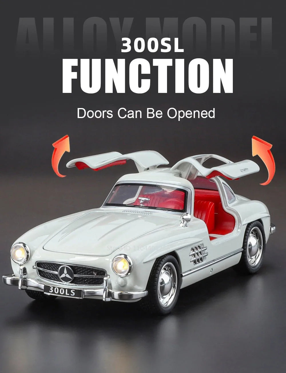 1:32 Scale 300SL GT63 V8 Sports Car Model Toy Metal Die-cast Sound Light Pull Back Vehicles Models Boys Hobby Ornaments Gifts
