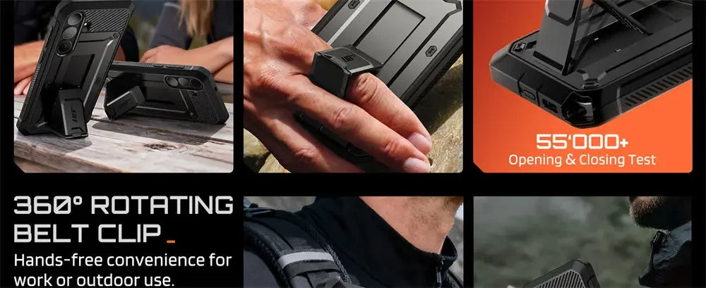 Rugged Phone Case with Screen Protector Kickstand and Belt Clip for Samsung Galaxy S26 FE