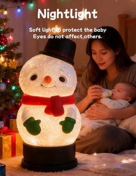Outdoor Home Restaurant Snowman Atmosphere Night Light Christmas Decoration with Bluetooth V5.3 Speaker