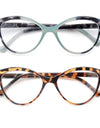 Lady Cat Eye Reading Glasses Women Spring Hinge Lightweight Presbyopia Readers Eyeglasses with Diopter +0.5 to +4.0
