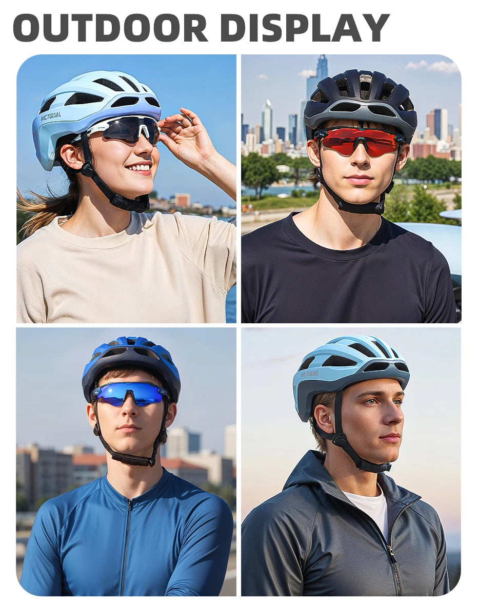 Lightweight Road Bicycle Helmet for Men Women with  Chin Buckle Cycling Scooter MTB Bike Helmets