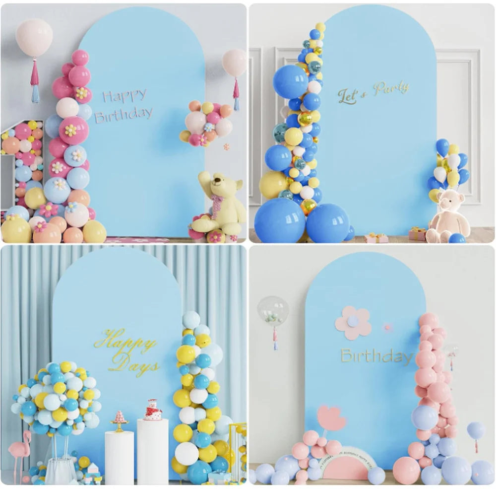 Arch Cover Backdrop Wedding Cover Birthday Party Decoration Background  Shower Photograph Backdrop White Elastic Arch Cover