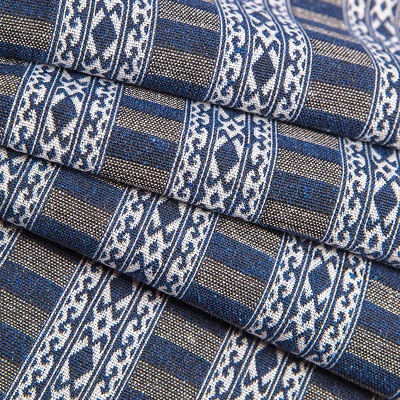 Thicken Cotton Linen Fabric, Ethnic Fabric, Polyester Printed Cloth, Pillow, Curtain Decorative Cloth, DIY Handmade, 20Colors