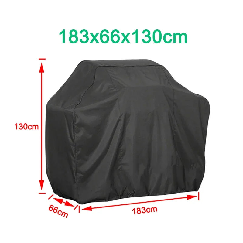 BBQ Grill Cover Waterproof Heavy Duty 190T/210D Anti-Dust Barbecue Protector with Storage Bag