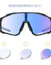 Photochromism blue red black bicycle cycling glasses men riding Cycling Sunglasses sport bike cycling women fishing goggle UV400