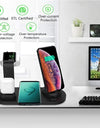 5 In 1 Wireless Charger Stand Pad For iPhone 15 14 13 Apple Watch Airpods Desk Phone Chargers Fast Charging Dock Station