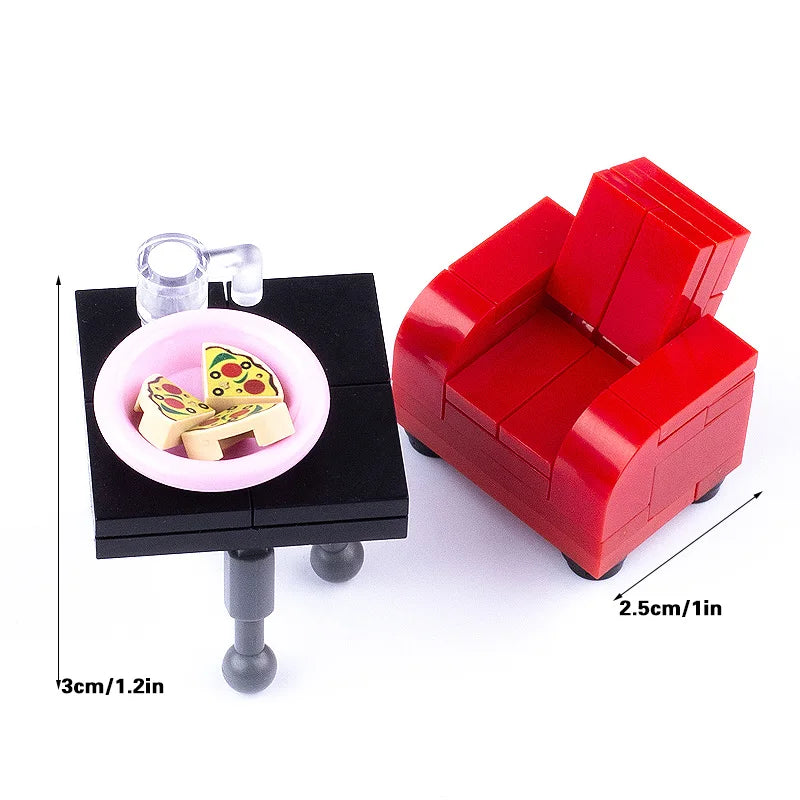Christmas Village House Building Blocks Sleigh Reindeer Tree Present Car Wreath Fireplace Gingerbread Man Bricks Toys  Gift
