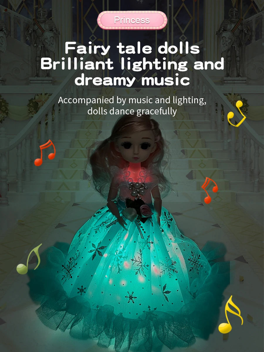 Electric  Dancing Angel Doll Fashion Wedding Dress Princess Music Singing With LED Light