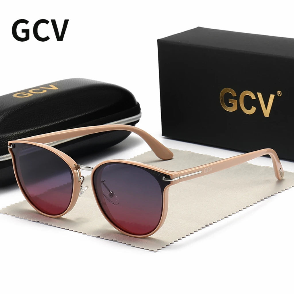 Cat Eye Polarized UV400 Fashion Sunglasses for Women Luxury Ultralight Frame Party Eyewear