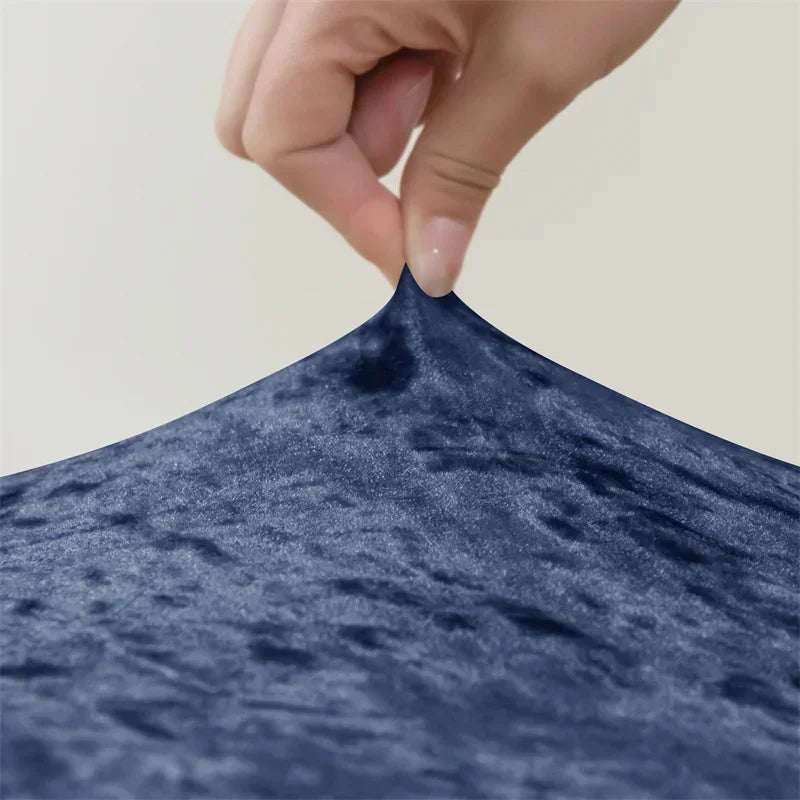 1PC Shiny Velvet Short Bar Chair Covers Stretch Back Bar Stool Covers Small Size Dining Barstool Slipcovers Party Banquet Decor