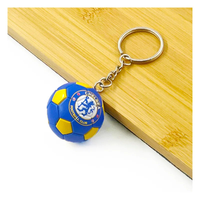 Football Club Soccer Ball Keychain Team Flag Pendant Fan Souvenir Bag Charm