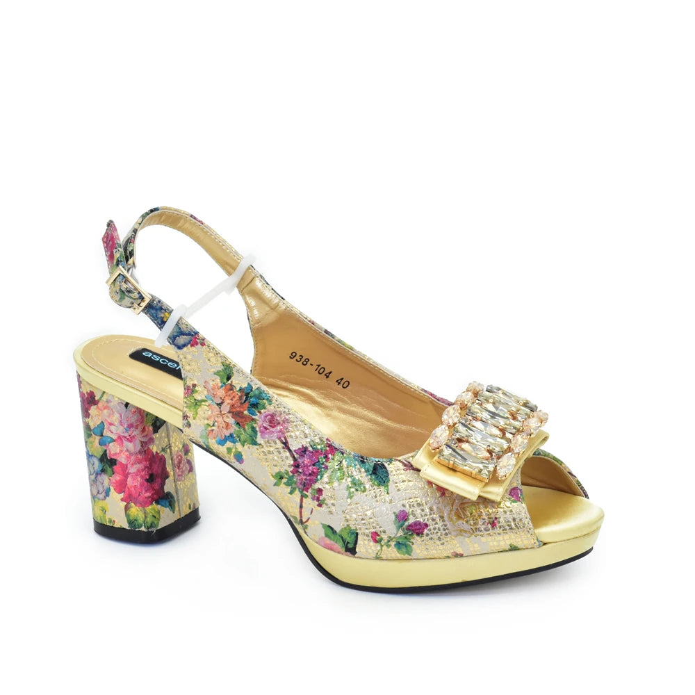 Italian Design Rhinestone-encrusted Ladies Party Shoes And Special Bag High Heels And Dual Purpose Bag Women's Shoes