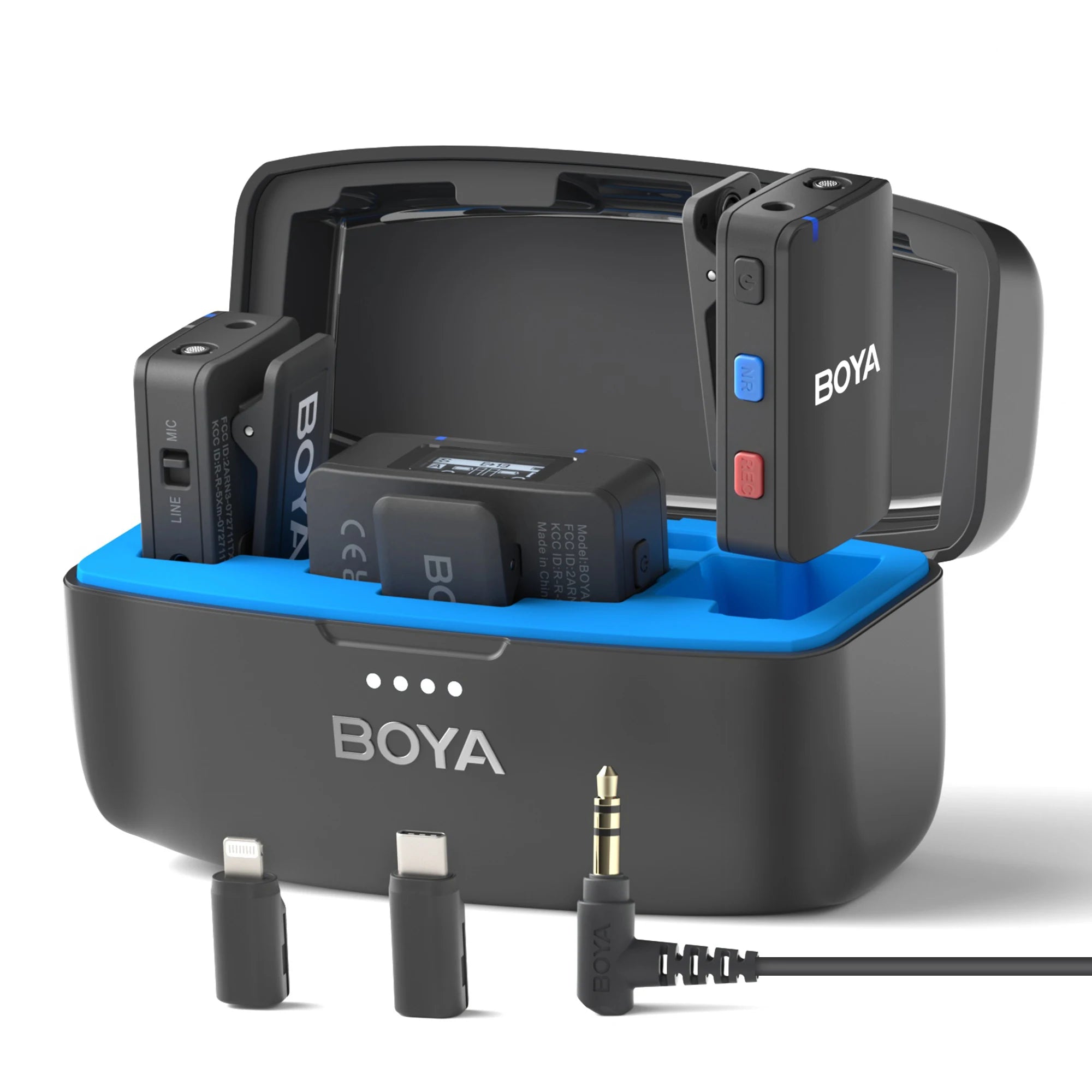 MIC All-in-One Wireless Lavalier Microphone for iPhone Android DSLR Cameras Gaming Live Streaming Vlog Video Recording