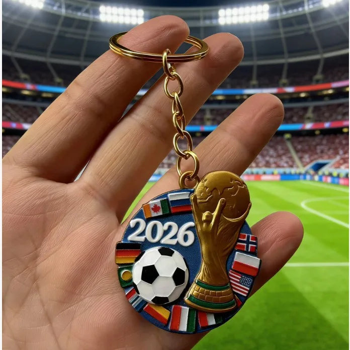 2026 World Cup Football Fan Metal Keychain Soccer Sports Souvenir