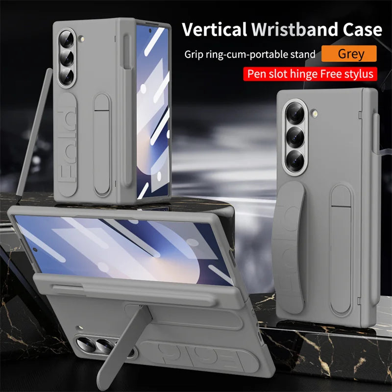 For Samsung Galaxy Z Fold 6 5 4 3  Hinge (with pen) Case Shockproof Full Screen Protector Tempered Glass Folding Cover