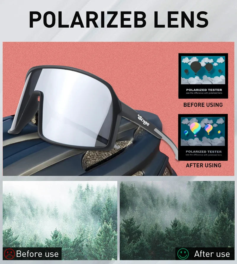 Photochromic Cycling Sports Sunglasses UV400 Outdoor Bike Eyewear