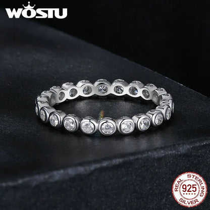 Full of VVS1 Moissanite Ring For Women 925 Sterling Silver 0.7CT Diamond Finger Eternity Rings